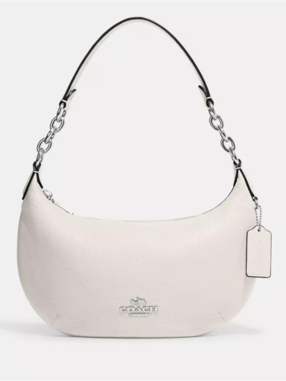 Coach Mini Payton Pebble Leather Bag in White